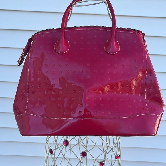 Arcadia, large patent leather red tote - Picture 4 of 10